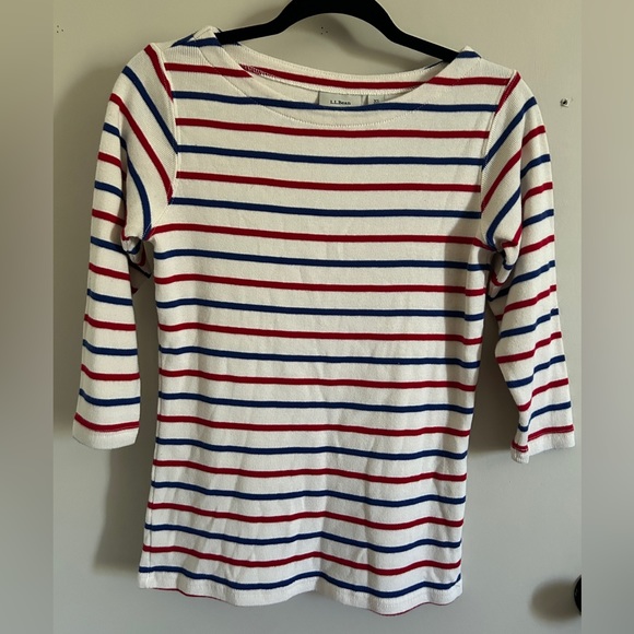 L.L. Bean Nautical Striped Knit Sweater Size XS - Picture 2 of 10